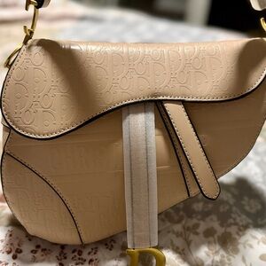 Beige Saddle Bag